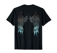 PRICES MAY VARY. angel, wings, fly, empower, free, cotton, spirit, positive men, women, youth, tshirt, casual, merch, freedom Lightweight, Classic fit, Double-needle sleeve and bottom hem Cute Angel Wings, Angel Wings On Back, Back Angel, Wings On Back, Painted T Shirt, Cute Angel, Dark Wings, Original Clothes, Angel Wings