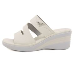 Upgrade your summer wardrobe with Siketu's Rica Cushioned Wedge Slides in Cream. These stylish and comfortable slides provide cushioned support with a trendy wedge design, making them the perfect addition to any outfit. Elevate your fashion and your comfort with these must-have slides. 2.36'' heel Slip-on PU upper Synthetic Arch support footbed™ Cushioned Insole™ Anti-skid rubber sole Trendy Wedges, Wedge Slides, Reindeer Headband, Daily Dress, Dress Jewelry, Accessories Necklace, Arch Support, Summer Wardrobe, Nice Shoes