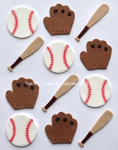 baseball and mitt appliques made out of felt