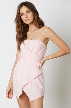 Light Pink Romper - Pink Strapless Romper - Pink Romper | Bohopink Spring Strapless Jumpsuit For Night Out, Strapless Jumpsuit For Date Night In Summer, Strapless Jumpsuits And Rompers For Night Out, Chic Bandeau Jumpsuits And Rompers For Spring, Elegant Strapless Jumpsuits And Rompers For Day Out, Strapless Summer Romper For Day Out, Strapless Summer Jumpsuits And Rompers For Day Out, Fitted Summer Jumpsuits And Rompers With Sweetheart Neckline, Strapless Jumpsuits And Rompers For Summer Day Out