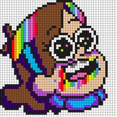 an image of a dog made out of pixels