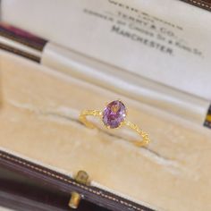 This page is for the ring with the Purple gemstone :) 💎 Materials: 14k Gold Electroplated - more durable than regular platings Cubic Zirconia 📐 Size: Adjustable Open Design - Size 5.5+ 📌 Please Note: When adjusting the ring, please squeeze or expand the ring body slowly and gently. Heirloom Amethyst Ring With Diamond In Gold, Heirloom Gold Amethyst Ring With Diamond, Fine Jewelry Amethyst Gold Ring, Fine Jewelry Gold Ring With Amethyst, Fine Jewelry Gold Amethyst Ring, Gold Oval Pink Sapphire Rings, Gold Diamond Ring With Pink Sapphire For Wedding, Gold Ruby Ring With Vs Clarity For Wedding, Gold Vs Ruby Ring For Wedding