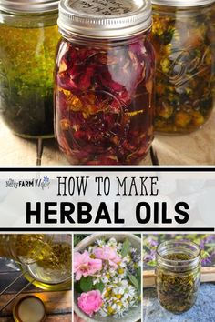 Herbal Oil Recipes, Herb Knowledge, Herb Infused Oils, Infused Oil Recipes, Herb Magick, Homemade Medicine, Natural Medicines, Herbal Oils, Herbal Health