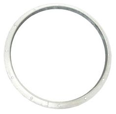 an aluminum ring on a white background