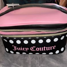 New W Tags Fb1 Trendy Pink Rectangular Cosmetic Bag, Chic Pink Cosmetic Bag With Removable Pouch, Juicy Couture Clothes, Couture Clothes, 00s Aesthetic, Couture Makeup, Bags Makeup, Pink Cosmetics, Juicy Couture Accessories