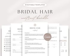 the bridal hair script bundle includes three different styles and font options for each letter