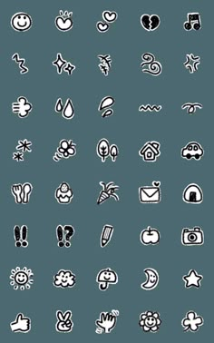 the icons are drawn in black and white to make it look like they have different shapes