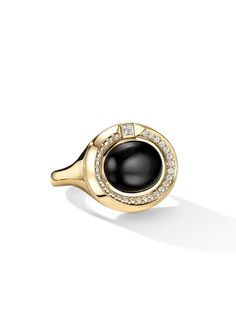 The Iced Onyx Rebel Signet – Cast Alice Cicolini, 14k Gold Ring, Color Ring, Black Onyx, Ring Sets, Onyx, Personal Style, Jewelry Collection, Gemstone Rings