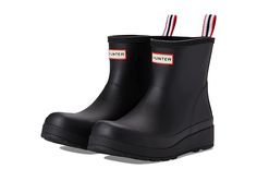 Hunter Play Short Linear Rainbow Print Boot - Women's Rain Boots : Black : Note: Select your US size. Please be advised, the product and box will display UK, US and Euro sizing. For US sizing, both men's and women's sizing is displayed. Men's sizing is represented by M and women's sizing is represented by F. ; Step into stylish comfort with the Hunter Play Short Linear Rainbow Print Boot. Rubber upper. Pull-on tab at heel notch. Logo design at center front upper. Raised round-toe silhouette. Tex Women's Rain Boots, Short Rain Boots, Womens Rain Boots, Hunter Rain Boots, Boot Print, Women Hunters, Rain Boot, Rainbow Print, Hunter Boots