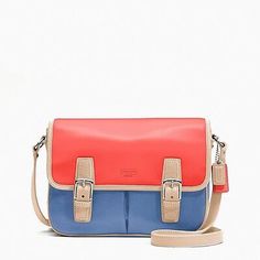 New NWT COACH PARK COLOR BLOCK LEATHER CROSSBODY FLAP F23383 Sv / Red blue multi  | eBay Branding Coach, Leather Crossbody, Red Blue, Bags Handbags, Color Block, Red And Blue, Adjustable Straps, Shoe Accessories, Multi Color