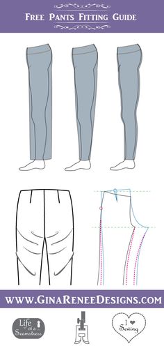 the front and back view of a woman's pants, with measurements for each leg