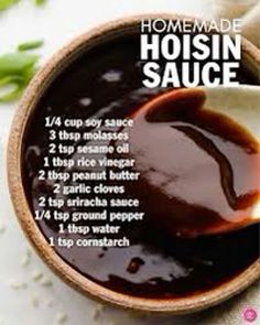 homemade hoisin sauce recipe in a bowl