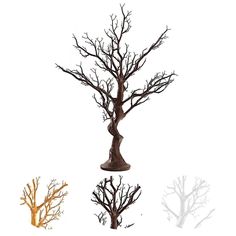 three different types of trees with no leaves