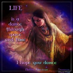 an image of a woman with her hands in her pockets and the words, life is a dance through space and time i hope you dance