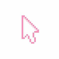 a pink pixelated icon with an arrow pointing to the right