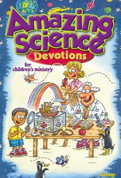 the cover of amazing science for children's primarys, with an image of two people