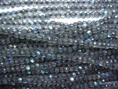 close up view of silver sequinized glass beads