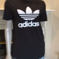 Nwot Adidas T-Shirt Size Large Traditional Style :) Bought But Never Wore! Adidas Logo Crew Neck Top For Spring, Basic Adidas Tops For Streetwear, Casual Spring Tops With Adidas Logo, Spring Cotton Top With Adidas Logo, Summer Adidas Crew Neck Top With Logo, Adidas Cotton Casual Tops, Basic Adidas Crew Neck Tops, Casual Adidas Cotton Tops, Casual Cotton Adidas Tops