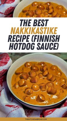 the best naankkastike recipe cifinish hotdog sauce in a white bowl