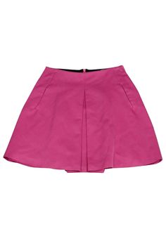 Current Boutique-Max Mara - Pink Flared Skirt Sz 4 Pink Mini Skirt With Pockets For Spring, Spring Pink Mini Skirt With Pockets, Pink Mini-length Bottoms With Pockets, Pink Mini Length Bottoms With Pockets, Chic Skirted Skort With Pockets, Chic Box Pleat Bottoms For Spring, Chic Bottoms With Box Pleat For Spring, Summer Pink Mini Skirt With Pockets, Pink Skort With Pockets For Spring