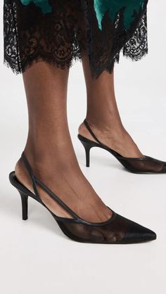 Reformation Whitnee Slingback Heels | Shopbop Party Slingback Pumps With Contrasting Heel Counter, Party Slingback Pumps With Contrasting Heel, Modern Slingback Pumps With Contrasting Heel For Party, Open Heel Slingback Pumps For Party, Chic Slingback Pumps With Contrasting Heel For Party, Black Slingback Pumps With Ankle Strap For Gala, Black Ankle Strap Slingback Pumps For Gala, Modern Slingback Pumps With Contrasting Heel For Evening, Sleek Black Slingback Pumps With Leather Sole