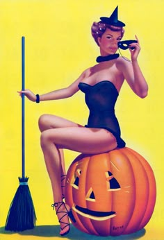 Halloween Pinup, Halloween Forum, Photo Halloween, Vintage Pin Ups, Pinup Vintage, Halloween Retro, Pin Up Vintage