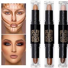 2 In 1 Contour Sticks. Long Lasting Natural Waterproof Concealer Contour Stick. Shade # 01 Nwt Net: 1.8g X 2 Any Questions Please Contact Me. Contour Sticks, Stick Contour, Make Up Concealer, Highlight Stick, Concealer Contour, Makeup Contour, Contour And Highlight, Waterproof Concealer, Stick Highlighter