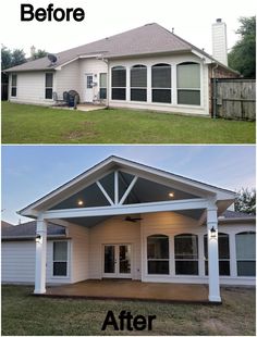 before and after pictures of a house