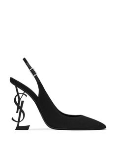 Saint Laurent Opyum Slingback Pumps in Crepe De Chine Luxury Slingback Pumps For Summer Nights, Graduation Fits, Sling Back, Slingback Pump, Saint Laurent, In Store, Buy Online, Pumps, Heels