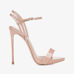 Phard nude patent leather sandal - Le Silla Hak Tinggi, Heels Aesthetic, White Leather Sandals, Cream Shoes, Shoe Boot Sandals, Fabulous Shoes, Fashion Heels, Nude Heels, Shoe Lover