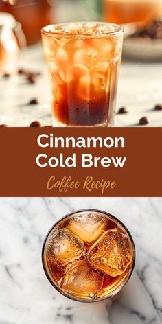 the cover of cinnamon cold brew coffee recipe