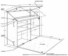 a drawing of the inside of a building with measurements and details on it, including parts for