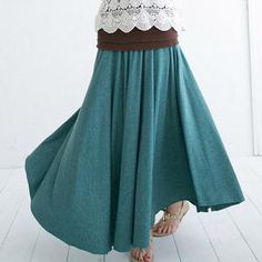 £19.71 Buy 'CatWorld – Banded-Waist Maxi Skirt' with Free Shipping at YesStyle.co.uk. Browse and shop for thousands of Asian fashion items from Taiwan and more! Nice Clothes, Green Skirt, Style Me