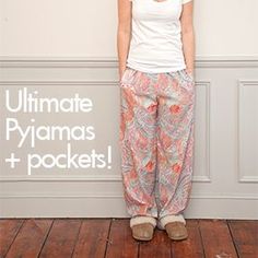 Add Pockets to your Ultimate Pyjamas Sewalong: Bonus Pocket Pattern Pi Pajama Pants With Pockets Pattern Free, Easy Sewing Patterns Free Pajama Pants, Plus Size Pajama Pants Pattern Free, Pajama Pants Pattern Free Women, Pajama Bottoms Pattern, Pj Pants Sewing Pattern, Pyjama Pants Pattern, Women’s Pajama Pattern, Pajama Pants Pattern Free Printable