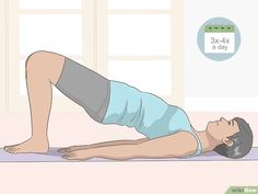 a woman doing an exercise on her stomach with the help of a yoga mat in front of her