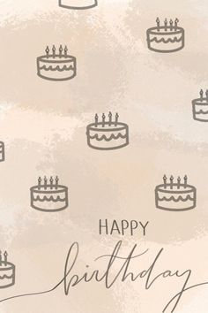 a happy birthday card with cake and candles