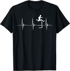 Amazon.com: Hurdles Heartbeat Hurdler Pulse Line Track And Field T-Shirt: Clothing Sup Stand Up Paddle, Baseball Humor, Skydiving, Vneck Tshirt Women, Spin Cycle, Baseball Players, Badminton, In A Heartbeat