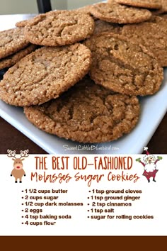 the best old - fashioned molasse sugar cookies recipe for christmas and new year's eve