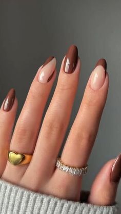 Brown Acrylic Nails, Brown Nails