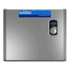 a silver and blue electronic device with the words richmond on it