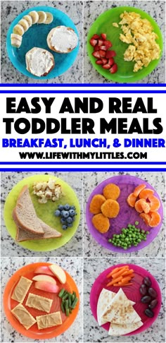 easy and real toddler meals for breakfast, lunch & dinner