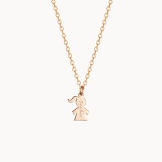 For those who will always be your little one, our Children’s Personalized Mini Girl Necklace is a truly special keepsake for them to treasure as they grow. A gift just for them, personalize this necklace with their name or date of birth to create an unforgettable gift to cherish.&nbsp;18K Champagne Gold Plated, 925 Sterling Silver or 18K Rose Gold PlatedMini Girl: 0.47 x 0.31Secure clasp fasteningCharms are removable from this chain and can be worn on all Merci Maman chain lengthsHand engraved in our Paris workshopSent with love in a complimentary gift boxAny slight variations in lettering depth, spacing and alignment from the examples shown are part of the aesthetic and originality of the piece.Children’s Warning: please note, this piece of jewellery is not a toy. We advise you to not Cute Charms Jewelry For Personalized Gifts, Rose Gold Charms Necklace For Keepsake, Rose Gold Charms Necklace Keepsake, Dainty Keepsake Necklaces With Charms, Customizable Pendant Charm Necklace For Birthday, Personalized Charms Name Necklace, Personalized Cute Charms For Birthday, Cute Birthstone Necklaces For Gifts, Cute Personalized Birthday Charms