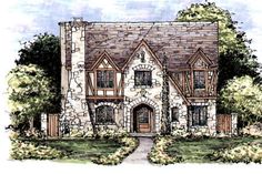 this is an artist's rendering of these tudor style homeplanset plans