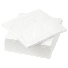 white napkins stacked on top of each other