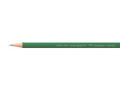 a green pencil with the words, since high quality on it's end side