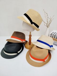 - 100% Natural Straw - One size Fits all, Adjustable strap inside - Lightweight, Breathable - Packable for Travel White Panama Hat For Beach Season Outdoor Activities, Adjustable Fit Panama Hat For Summer Beach, Summer Beach Panama Hat With Adjustable Fit, Adjustable Hat Bands For Summer Vacation, Adjustable Fit Flat Brim Bucket Hat For Beach, Beach Bucket Hat With Adjustable Fit And Flat Brim, Adjustable Fit Bucket Hat For Beach With Flat Brim, Adjustable Fit Brown Straw Hat For Summer, Brown Adjustable Fit Straw Hat For Summer