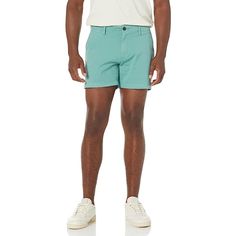 Upgrade your summer wardrobe with these sleek Slim Fit Flat Front Chino Shorts. Crafted from a soft and durable cotton blend with a touch of elastane, these shorts offer a comfortable fit with just the right amount of stretch. With a button closure and button-through back pockets, they are both stylish and functional. Details: 98% Cotton, 2% Elastane Button closure Machine Wash Fitted through hip and thigh, with a tapered leg. Sits below the waist Soft, durable cotton blend with a gentle stretch Cotton Bermuda Shorts With 5-inch Inseam For Summer, Solid Color Cotton Bermuda Shorts For Beach, Solid Cotton Bermuda Shorts For Beach, Solid Cotton Bottoms With 4-way Stretch, Cotton Bottoms With 4-way Stretch In Solid Color, Summer Bermuda Shorts With Built-in Shorts, 5-inch Inseam, Stretch Cotton Shorts For Vacation, Stretch Cotton Vacation Shorts, Stretch Cotton Summer Shorts