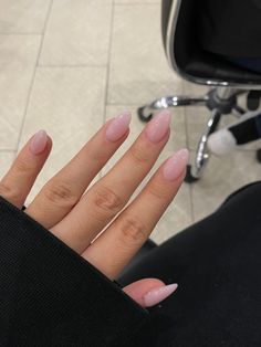 Pink Toned Nails, Simple Light Pink Nails, Jelly Pink Nails, Natural Pink Nails, Milky Pink Nails, Milky Pink, Baby Pink Nails