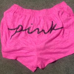 Pink Sleep-Where Shorts. Perfect For That Time Of The Month. Pink Stretch Shorts For Leisure, Pink Letter Print Bottoms For Leisure, Casual Pajama Shorts With Letter Print, Pink Pajama Shorts For Leisure, Pink Cotton Pajama Shorts For Leisure, Simple Trendy Outfits, Relationship Tips, Victoria's Secret Pink, Secret Pink