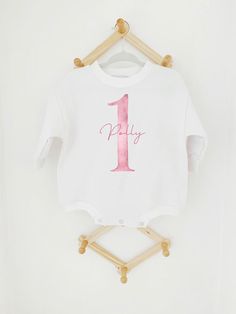 First Birthday Romper, Birthday 1 Shirt, Balloon Romper, 1st Birthday Outfit, Pink Birthday Romper, Simple Birthday Outfit, Pink Girl - Etsy Personalized Pink Top For First Birthday, Personalized Pink Tops For First Birthday, Custom Pink Tops For First Birthday, Simple Birthday Outfit, Birthday Outfit Pink, Birthday Romper, 1st Birthday Outfit, Simple Birthday, Outfit Pink